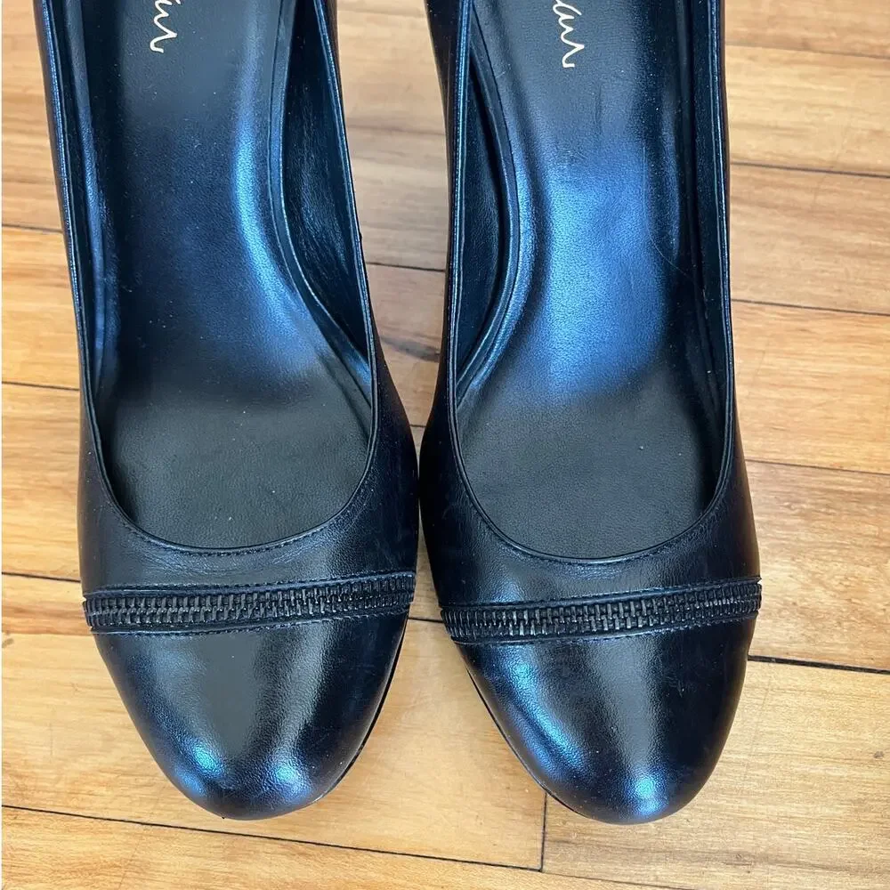 Cole Haan Stephanie Zipper Black Nike Platform Pumps 9M